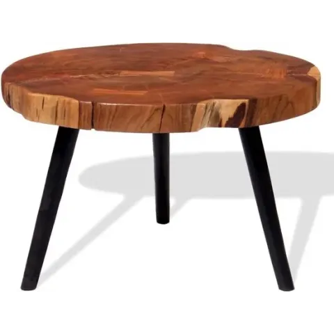 Boomstam salontafel massief acaciahout (55-60)x40 cm
