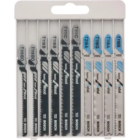 Bosch 10-delige decoupeerzaagbladenset Basic for Metal and Wood
