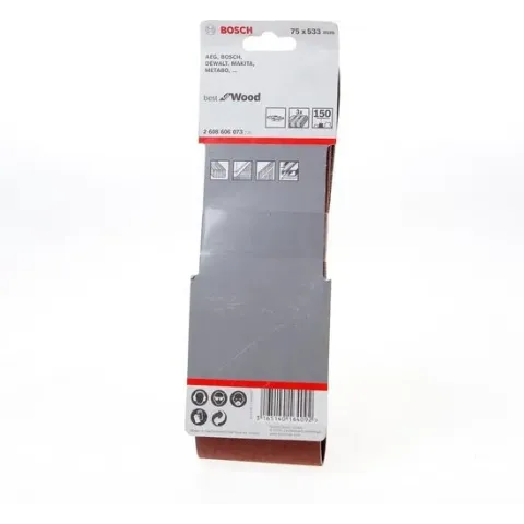 Bosch - 3-delige schuurbandset 75 x 533 mm - 150