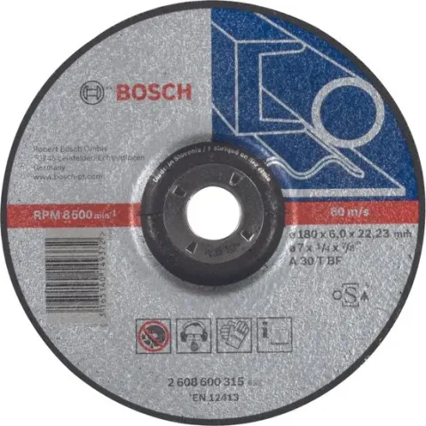Bosch - Afbraamschijf gebogen Expert for Metal A 30 T BF, 180 mm, 22,23 mm, 6,0 mm