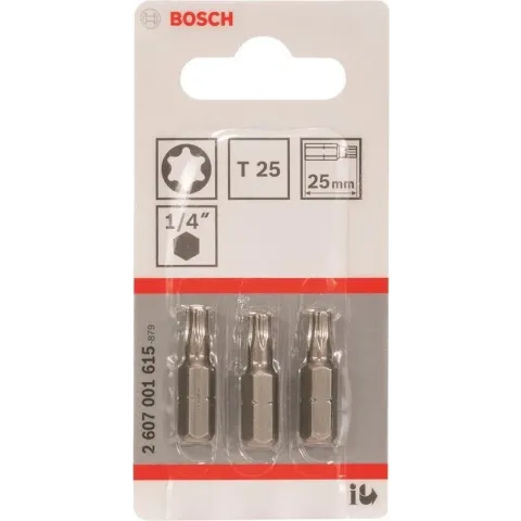 Bosch Bit extra-hard T25, 25 mm - 3 stuks