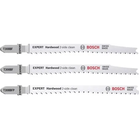 Bosch Accessories 2608900549 EXPERT „Hardwood 2-side clean” decoupeerzaagbladset, 2-delig, T308BF/BFP N/A 3 stuk(s)