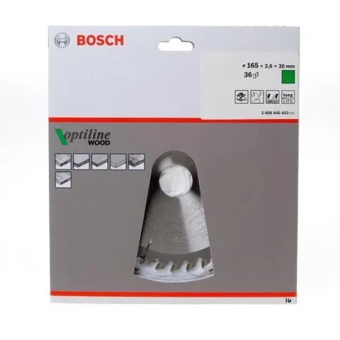 Bosch Cirkelzaagblad Optiline Wood 165 x 30/20 x 2,6 mm - 36 tanden