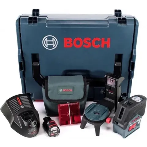 Bosch GCL 2-50 C 12V Li-Ion accu Kruislijnlaser in etui set (1x 2.0Ah accu) in L-Boxx - 20m