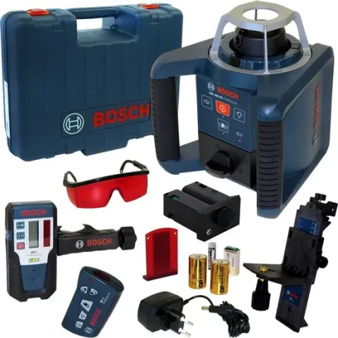 Bosch GRL 300 HV rotatie laser + afstandsbediening (RC 1) + houder (WM 4) + laser ontvanger (LR 1) set in koffer