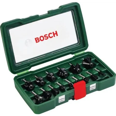Bosch Houtfrezen - � 8 mm schacht - 15-delig - geschikt voor alle merken