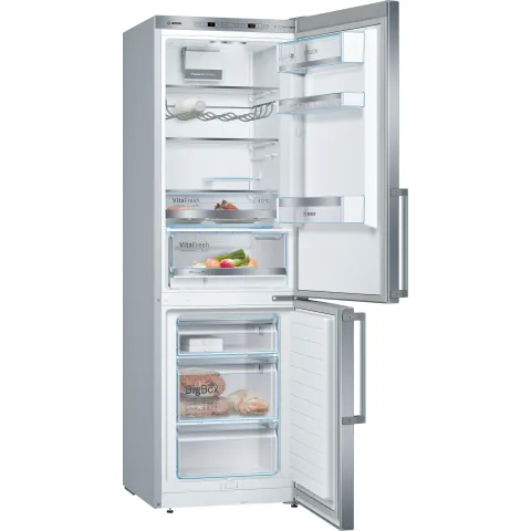 Bosch KGE36EICP Koelkast met vriesvak Aluminium