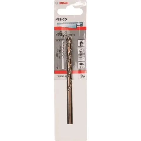 Bosch - Metaalboren HSS-Co, Standard 6,8 x 69 x 109 mm