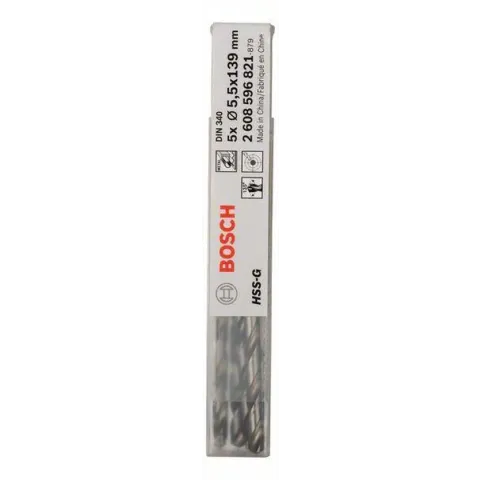 Bosch - Metaalboren HSS-G, DIN 340 5,5 x 91 x 139 mm