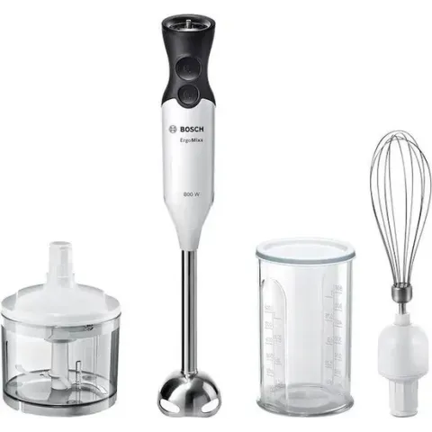 Bosch MS6CA4150 ErgoMixx Staafmixer + Accessoires Wit/Zwart