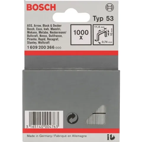 Bosch - Niet met fijne draad type 53 - 11,4 x 0,74 x 10 mm