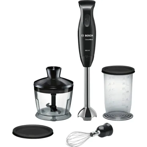 Bosch staafmixer, 600 watt, rvs mixvoet, garde met beker en hakmolen