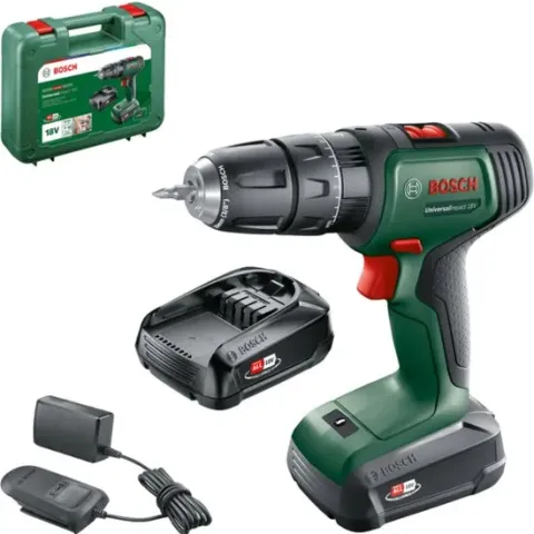 Bosch UniversalImpact 18 Accuboormachine - Met 2x 18 V accu (1.5 Ah) en lader