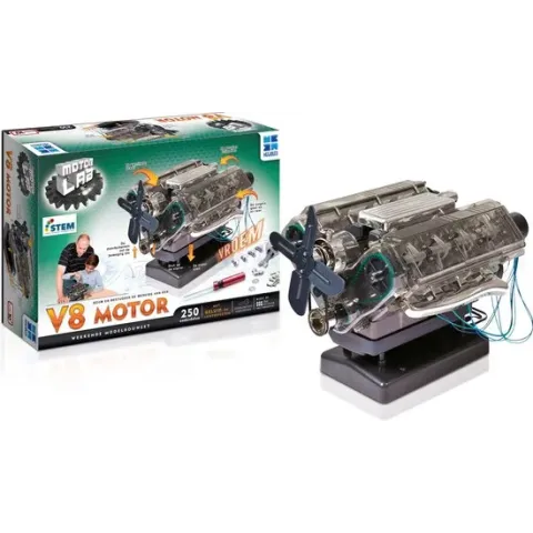 Bouwmodelset Motor Lab: V8 motor 250-delig