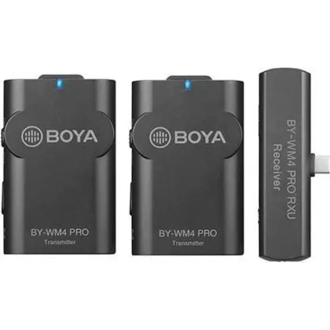 Boya 2.4 GHz Duo Lavalier Microfoon Draadloos BY-WM4 Pro-K6 voor Android