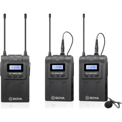 Boya UHF wireless micophone kit 2TX+1RX