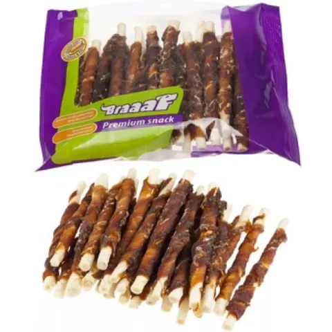 Braaaf roll sticks Hondensnack - Eend - 12,5 cm - 30 Stuks