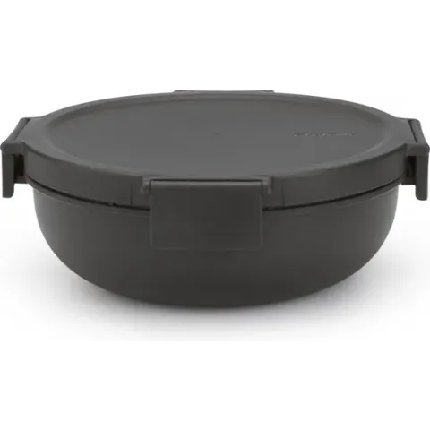 Brabantia Make & Take Salade lunchbox - 1,3 l - Kunststof - Dark Grey
