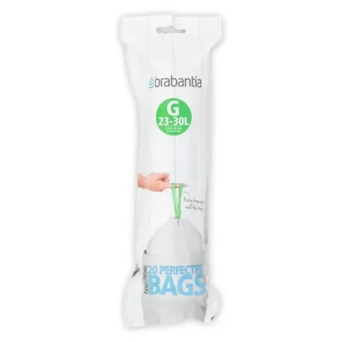 Brabantia Perfect Fit Afvalzak met trekbandsluiting - 23/30 l - Code G - 20 stuks