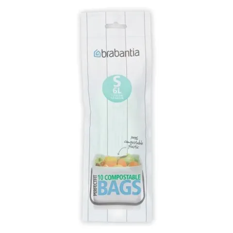 Brabantia Perfect Fit Compostable Afvalzakken - 6 l - Code S - 10 stuks