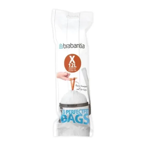 Brabantia PerfectFit Afvalzak met trekbandsluiting - 12 l - Code X - 20 stuks