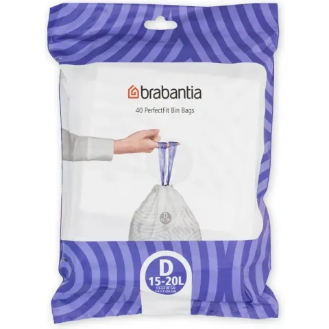 Brabantia PerfectFit
  Vuilniszakken - 15/20 l - Code D - 40 stuks