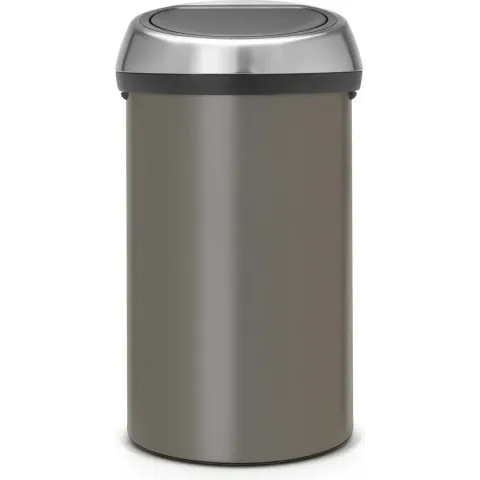 Brabantia Touch Bin Prullenbak - 60 l - Platinum met Matt Steel Fingerprint Proof deksel