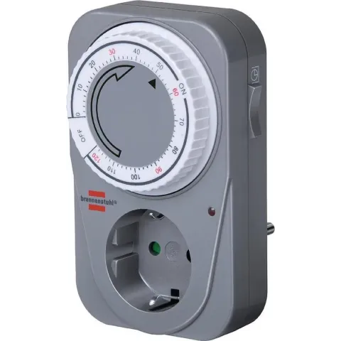Brennenstuhl 1506590 Stekkerdoos-timer Analoog Dagprogramma 120 min 3680 W IP20
