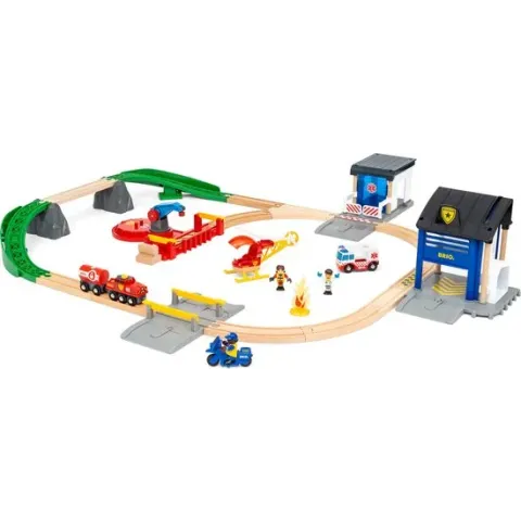 BRIO Reddingsteam Treinset - 36025 - Treinbaan