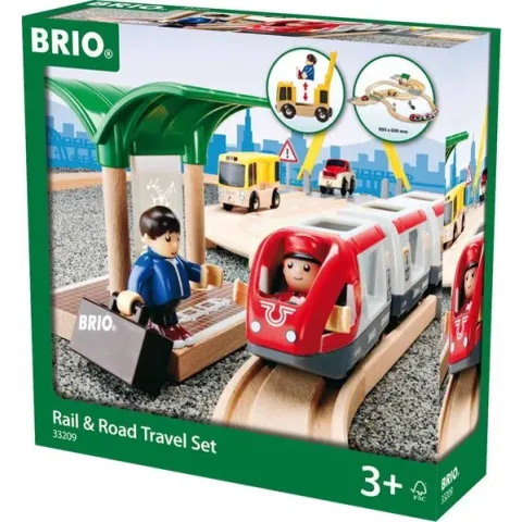 BRIO Spoor & weg reisset - 33209