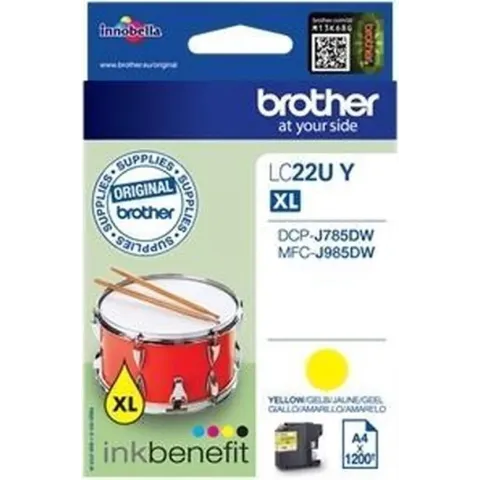 Brother LC-22UY inktcartridge Original Geel