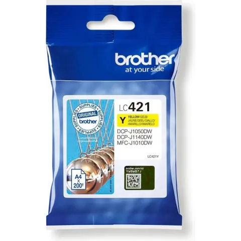 Brother LC-421Y inktcartridge 1 stuk(s) Origineel Geel