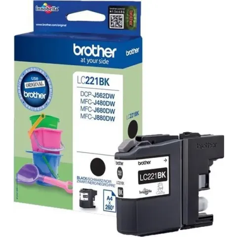 Brother LC221BK - Inktcartridge / Zwart