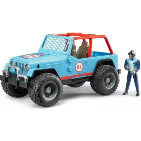 Bruder Jeep Cross Country blauw met chauffeur