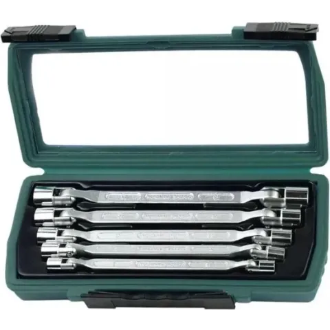 Brüder Mannesmann Dubbele kniesleutelset 5-delig 19821