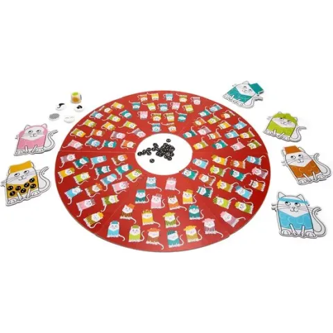 BS Toys Cats and Hats Bordspel - Kinderspeelgoed voor Binnen - 2-6 Spelers - Speelgoed vanaf 6 Jaar