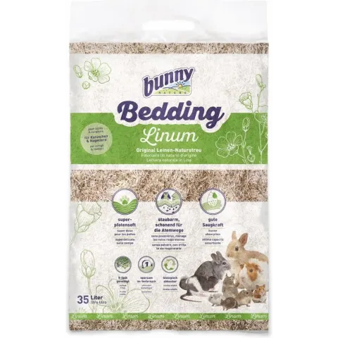 Bunny nature bunnybedding linum vlasvezel 35 liter