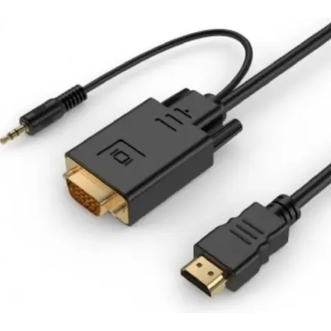 Cablexpert HDMI naar VGA + 3,5mm Jack kabel / zwart - 1,8 meter