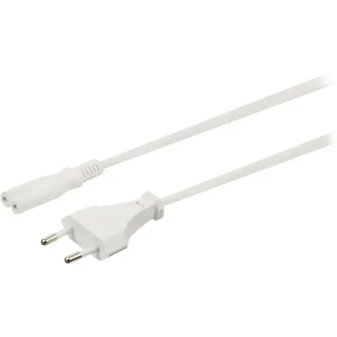 Cablexpert Stroomkabel met C7 / 8-vormige plug - wit - 1,5 meter