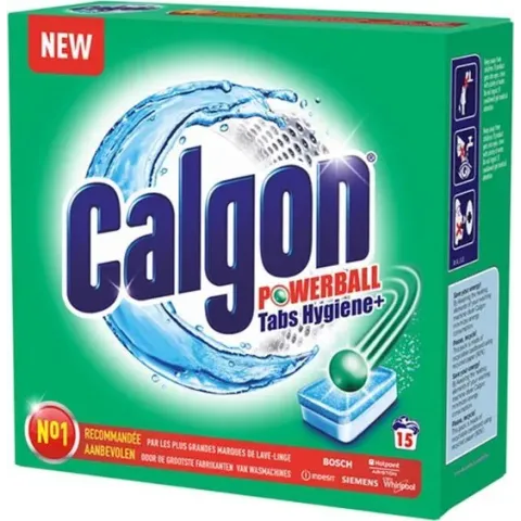 Calgon Wasmiddel tabs Hygiëne+ - anti kalk - 15 tabs