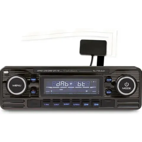 Caliber RMD120DAB-BT-B - Auto radio 4x75watt met bluetooth technologie,DAB+,USB en Retro look - Zwart