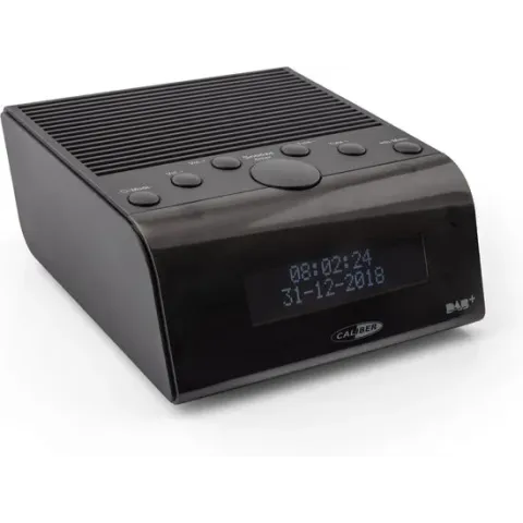 Caliber Wekkerradio Dab Plus en FM Radio Dual Alarm met Snooze Op Stroom Zwart (HCG011DAB)
