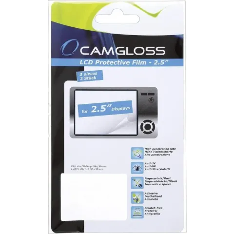 Camgloss Display Folie 2,5" - 6,4cm
