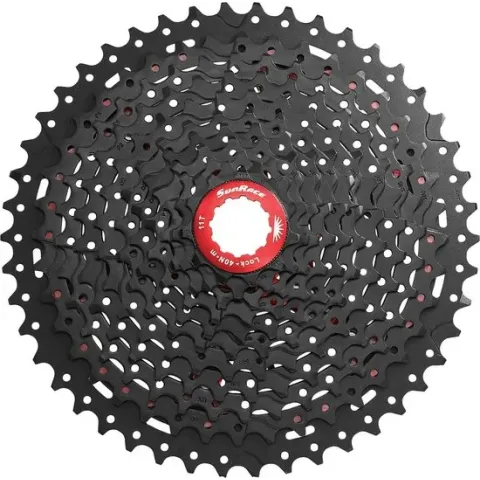 Cassette Sunrace CSMX8 - 11 speed 11-46T - zwart / rood