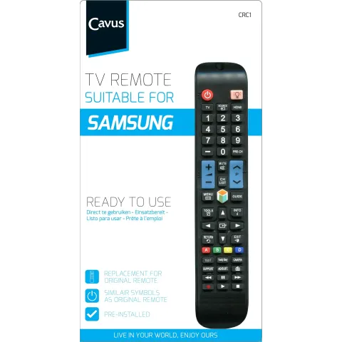 Cavus TV afstandsbediening voor Samsung CRC1 Afstandsbediening Zwart