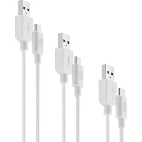 Cellularline - Datakabel multipack, 3x usb-c, wit