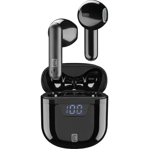 Cellularline Seek Headset True Wireless Stereo (TWS) In-ear Oproepen/muziek Bluetooth Oplaadhouder Zwart