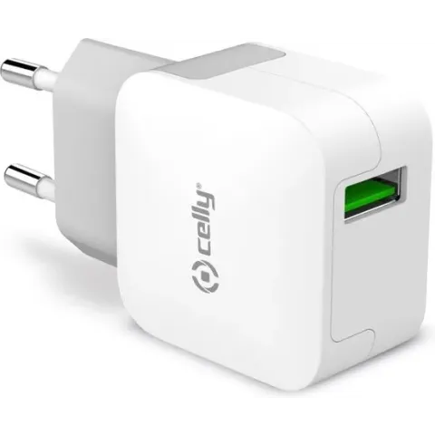 Celly Thuislader Turbo Charger Single Usb 2.4a Wit