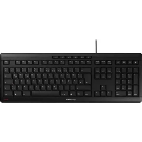 CHERRY STREAM - Toetsenbord - USB - Belgisch - toetsschakelaar: CHERRY SX - zwart