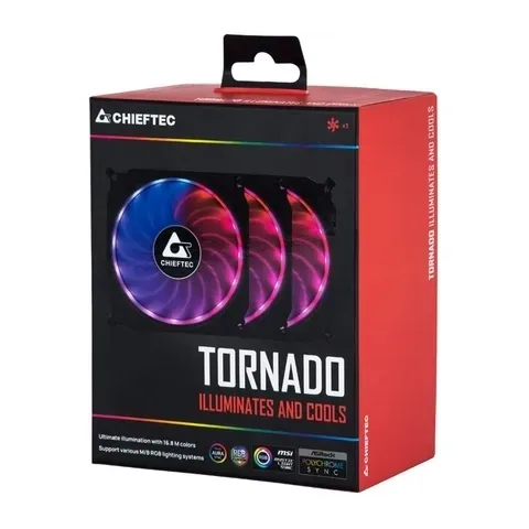 Chieftec CF-3012-RGB Tornado 3 Stuks